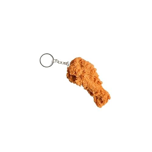 tenghong2021 Imitation Food Keychain Fried Chicken Leg Nuggets Wing Creative Keyring Fun Cute Handbag Purse Car Accessories - Image 1
