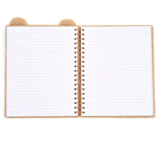 VOTUM Fuzzy Spiral Notebook 8 x 11 – Cute Capybara Design, Soft Plush Cover Journal for Kids, Lined Pages, Large Cozy School Notebook for Writing, Notes & Drawing thumbnail 3