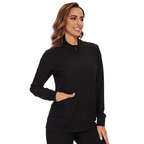COZYFIT Scrub Jackets for Woman, Zip Front Nurse Jacket, 4-Way Stretch Fabric thumbnail 3