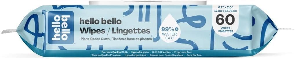 Hello Bello Baby Wipes 60 count - 60 count (Pack of 1) - Skin Cleaning Wipe thumbnail 3