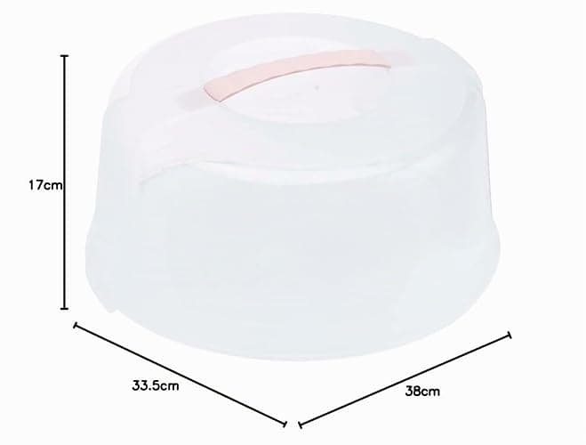 keeeper Runder Tortenbehälter mit Deckel, Ergonomischer Griff, Einfacher Transport von Kuchen, Ricardo, Nordic Pink (Rosa), 33,5 x 38 x 17 thumbnail 2