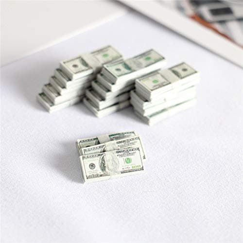 1:12 Dollhouse Miniature Scene Model Mini 150 Pieces Dollar Bills Set (Multicolored) - Multicolored thumbnail 6
