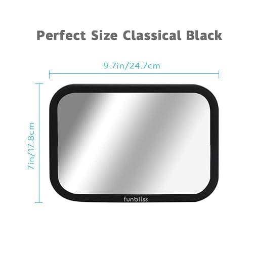 Funbliss Baby Car Mirror for Rear Facing Seat,360° Rotation, Safety CertifiedShatterproof Acrylic Glass, Clear Wide View,Infant Car Mirror for Car Seat Rear Facing,Baby Vehicle Mirror - 1pack thumbnail 9