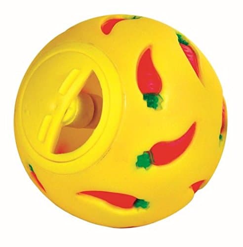 Wheeky Treat Ball Toy for Guinea Pigs, Rabbits, Hedgehogs and Other Small Pets, 7 cm, Yellow, Adjustable Opening Treat Toy New - Image 1