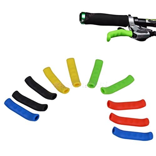 Juscycling Brake Lever Grip, Anti-Slip Shock-Absorbing and Comfortable, Silicone Sleeve Universal Brake Handle Protection Covers Grips for Road and Mountain Bike, MTB, BMX Bicycle, 2 Pairs (Black) thumbnail 6