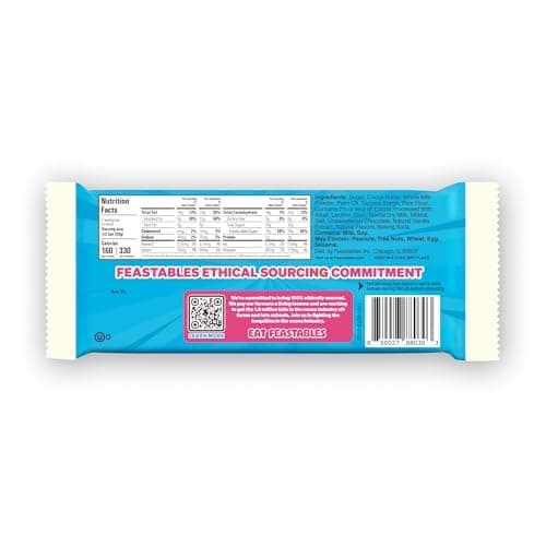 MrBeast Feastables Cookies & Creme Chocolate Bar, King Size, 10 Count | Fairtrade cocoa candy bars, ships cold, clean ingredients, no additives, sharable, party snacks, desserts, gifts, Halloween thumbnail 7