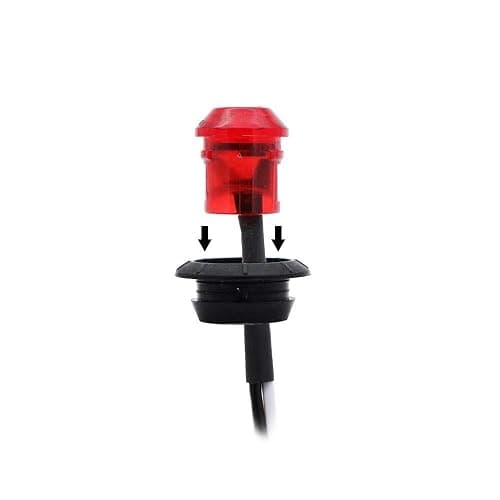 100Pcs 3/4 Inch Red 3 LED Marker lights, LED trailer Marker Light, LED Clearance Bullet Side Marker Light, Turn Signal Identification Indicator Light for Trailer Truck RV Car Bus Van thumbnail 4
