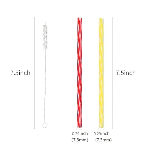 Honest ECO Reusable Stirrer Straws with Cleaner Brush Short Assorted color Plastic Pipes fit for Milk & Juice & Coffee & Smoothies & Cocktail & Kids Straws Kit (24Count-7.5in) thumbnail 3