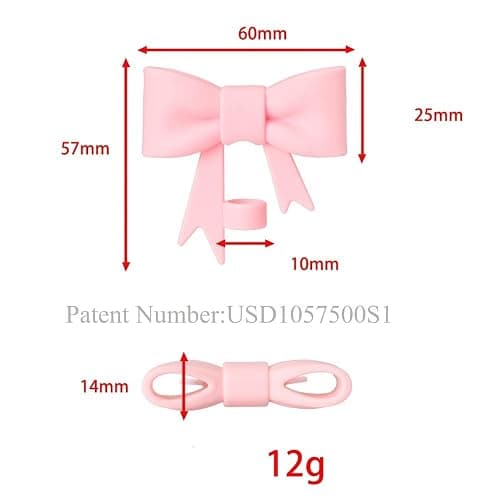 10mm Bow Shape Straw Topper for Stanley Cup (Dark Rose Pink) thumbnail 3