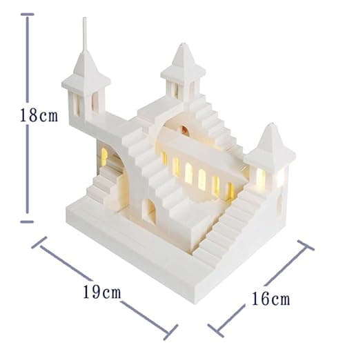 AIYIMUSIDEEN White Moebius Castle Building Block，Architecture Building Blocks Suitable for Adults thumbnail 3