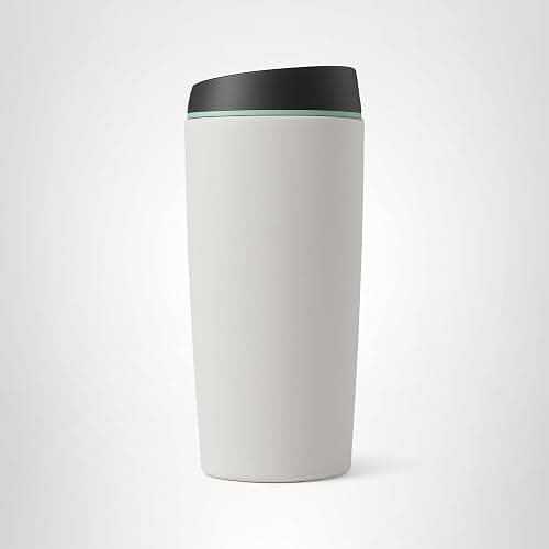 Owala SmoothSip Insulated Stainless Steel Coffee Tumbler, Reusable Iced Coffee Cup, Hot Coffee Travel Mug, BPA Free 20 oz, Gray (Cloudscape) thumbnail 7