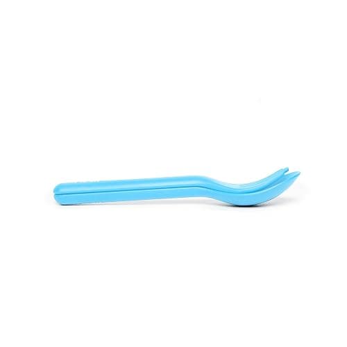 Omie OmieBox Kids Utensils Set with Case - 2 Piece Plastic, Reusable Fork and Spoon Silverware with Pod for Kids (Blue) thumbnail 6