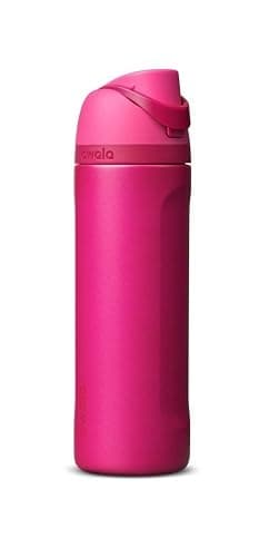 Owala FreeSip Insulated Stainless Steel Water Bottle, Read My Lips, 24oz - Image 1