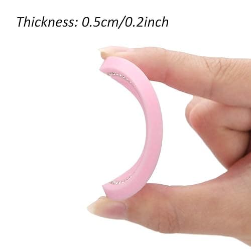 2 Pack Bling Cup Holder Insert Coasters, 2.75 Inch Soft Crystal Rhinestone Rubber Pad Set Round Auto Drink Coaster Car Interior Accessories (Pink) thumbnail 6