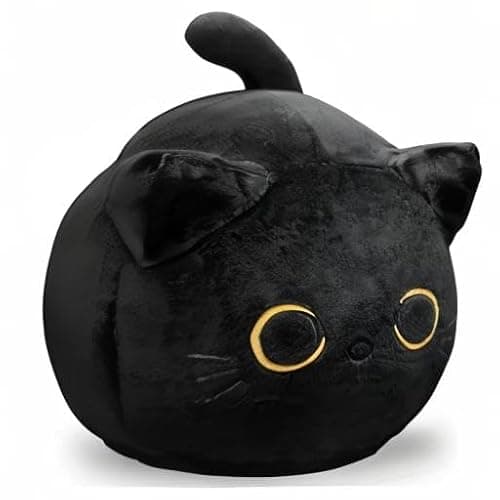 CHNBF Soft Black Cat Plush Toy Pillow - Stuffed Animal for Kids, Boys & Girls Gifts thumbnail 5