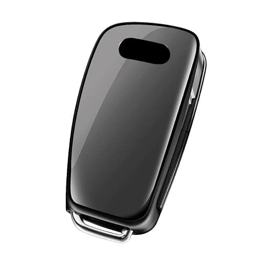 ELOHEI for Audi Key Fob Cover Case, Premium Soft TPU Full Protection Key Fob Cover Compatible with Audi A1 A3 Q3 Q7 R8 A6L TT(Black) thumbnail 2