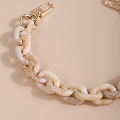 Wiwpar Acrylic Bag Chain Strap Shoulder Purse Handbag Straps Replacement Chain with Gold Buckle (Style 4) thumbnail 5