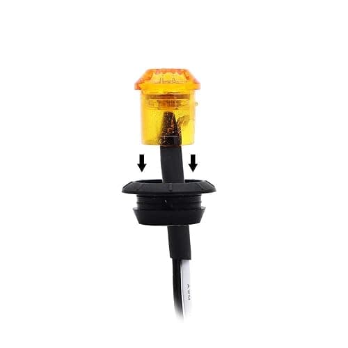 MADCATZ 100Pcs 3/4'' Amber Round 3 LED Bullet Marker lights, Front Rear Side LED Marker Lights, Clearance Lights, Trailer Marker Lights for Truck RV Car Bus Van Pickup ATV Boat Caravan thumbnail 4