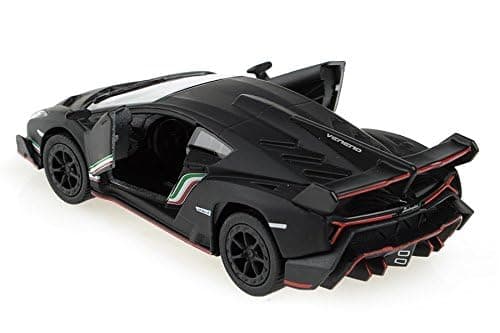 KiNSMART Lamborghini Veneno 1:36 Scale 5 Inch Die Cast Metal Model Toy Super Car (Black (Matt)) thumbnail 2