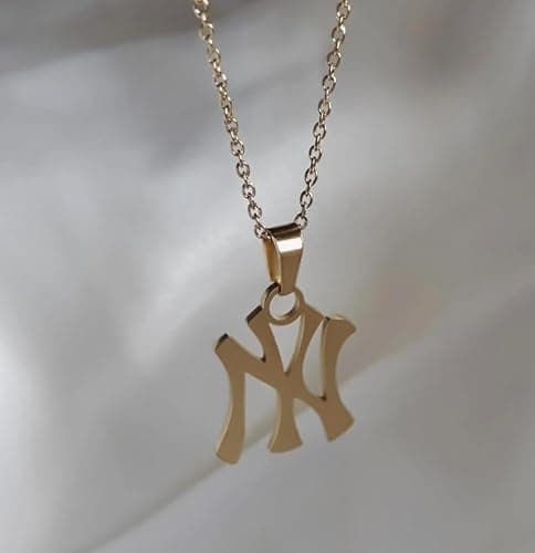 Uplift Us Marketplace 18K Gold Plated - Silver New York Necklace Stainless Steel Pendant Necklace Link Chain NY Pendant High Polished Finish Gift Idea thumbnail 5