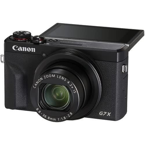 Canon PowerShot G7 X Mark III Digital Camera (Black) (3637C001) + 64GB Memory Card + Card Reader + Deluxe Soft Bag + Flex Tripod + Hand Strap + Memory Wallet + Cleaning Kit (Renewed) thumbnail 7
