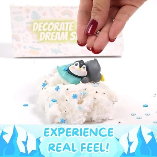 FINOCLAY 2 Pack Cloud Slime Kit for Kids,Soft Clear Slime with 8 DIY Accessories, Ice Age Theme Sensory Putty Toy, Premade Slime Making Kit, Fun Birthday Easter Party Favors for Girls & Boys thumbnail 4