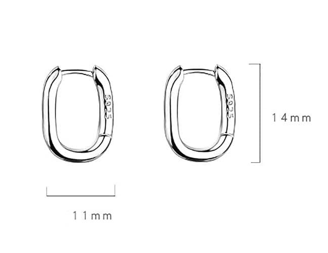 925 Sterling Silver Hoop Earrings, Hypoallergenic Small U Hoop Earrings, Minimalist Huggie Earrings for Women Teen Girls Jewelry Gifts Silver/Gold thumbnail 7
