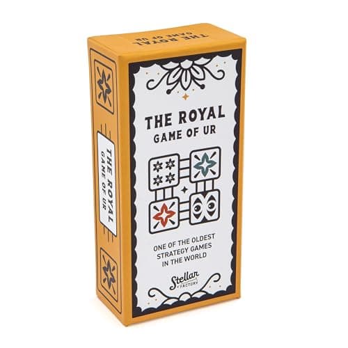 Stellar Factory Royal Game of UR | 5,000-Year-Old Strategy Race Game | Travel-Size with Drawstring Bag | 2 Players, Ages 10+ | 4 Languages thumbnail 2