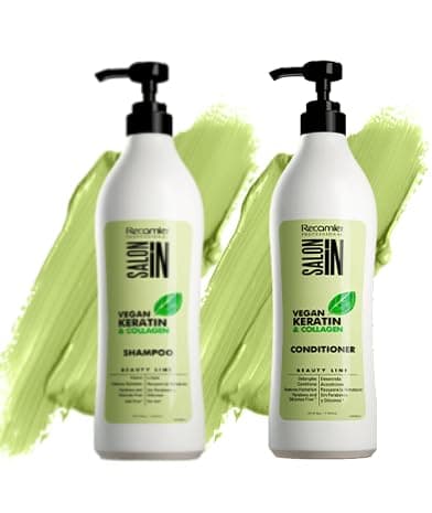 RECAMIER PROFESSIONAL SALON IN Vegan Keratin & Collagen KIT with Shampoo 33.8 fl.oz. + Conditioner 33.8 fl.oz - Image 1