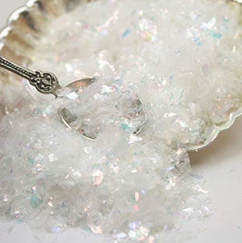 Snow White Flitter Flakes Iridescent Ice Glitter Flakes for Nail Art - Lightweight Holographic Polyester - 311-4328 - 1/2 oz (14 Grams) thumbnail 4