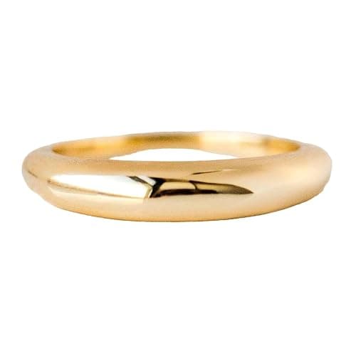THEBLUEPEARL Women Silver Ring, Pinky Promise Band, 925 Sterling Silver, Gold Micron, Unisex, Dainty, Statement Jewelry, Minimalist, Wedding, Engagement, Stackable, Tiny, TBP-284 thumbnail 3