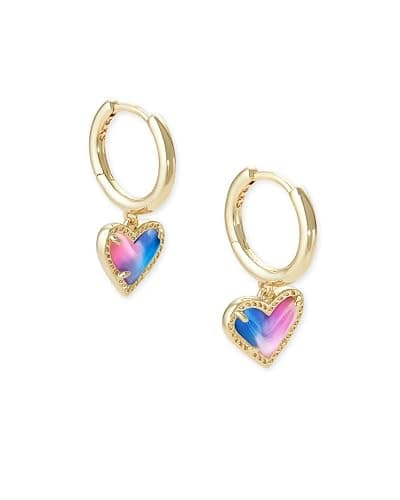 Kendra Scott Ari Heart Huggie Earrings for Women, Fashion Jewelry - Image 1