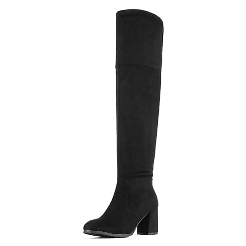 DREAM PAIRS Women's Thigh High Block Heel Over The Knee Boots - Image 1