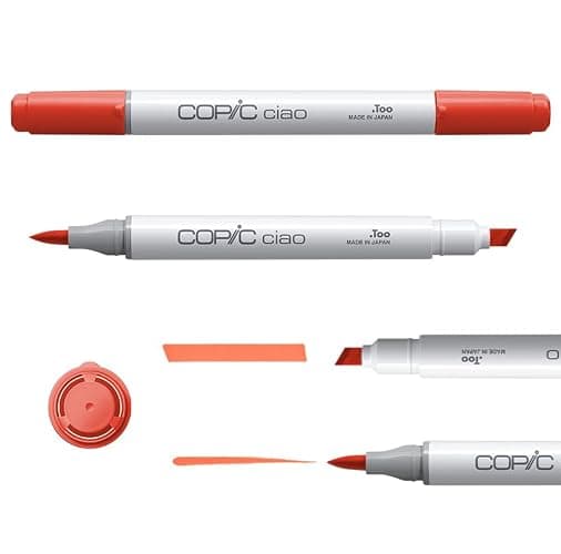 Copic Ciao, Alcohol Markers, 72 Colors, Dual Brush Tip Art Markers for Artists & Creators, Permanent Blendable Sketch Markers for Coloring Drawing & Illustration Art - Set B thumbnail 7