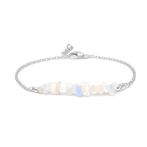 Natural Chips Bar Bracelet, Energy Healing Crystals, Birthday, Gift for Her, Gemstone Jewelry 8 inch AA+ Quality - Image 1