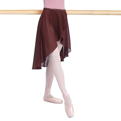 ENASGLOO Women Teen Girls Ballet Skirt Chiffon Dance Dancewear, Adjustable Waist Wrap Skirt - Image 1