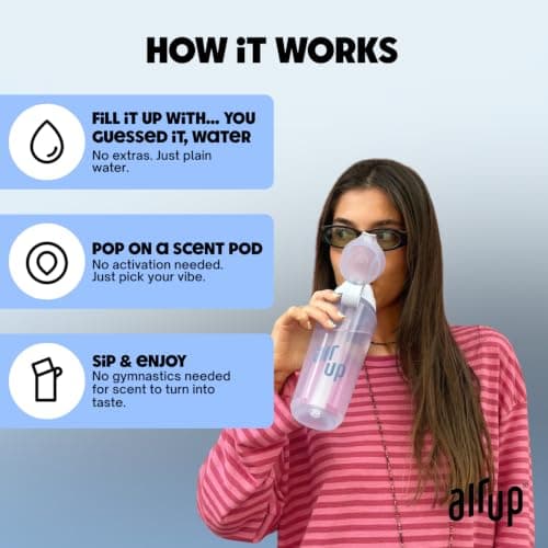 air up water bottle (27oz) original starter set in Midnight Black with pods in 5 flavors | drinking bottle with sugar-free flavoring | dishwasher-safe, BPA-free thumbnail 4