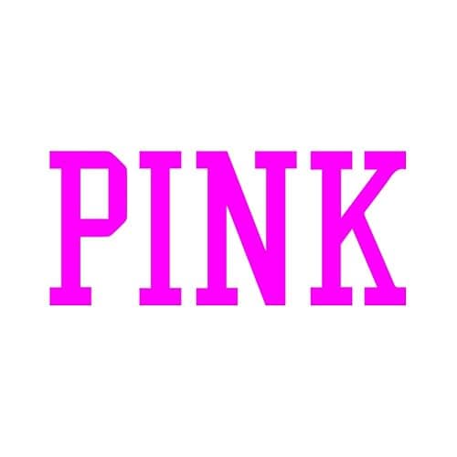 Pink Victoria's Secret Inspired Vinyl Wall Decal - 10" x 23" Removable Sticker Art - Stylish Girls Room Decor - Pink Vinyl Wall Decoration for Bedroom - Image 1