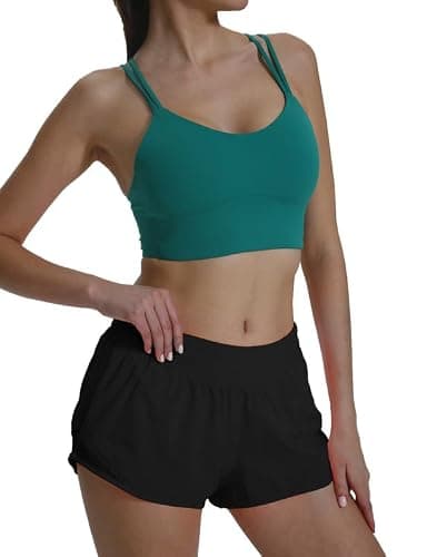 AugIris Athletic Running Shorts for Women with Zipper Pocket Soft Gym Workout Shorts with Mesh Liner Qucky Dry thumbnail 5