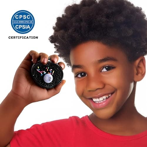Taba Squishy Biscuits Squeeze Toys,Sensory Fidget Toy for Your Best Mellow and Chill,Party Favors,Perfect Desk Accessory for Adults (Black) thumbnail 2