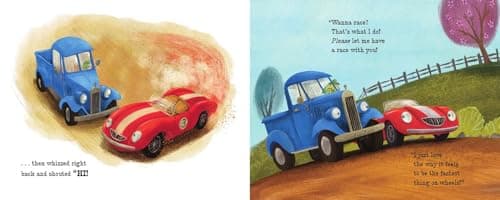 Little Blue Truck and Racer Red: A Fun Picture Book About Race Cars, Friendship, and Trying Your Best for Children (Ages 4-8) thumbnail 5