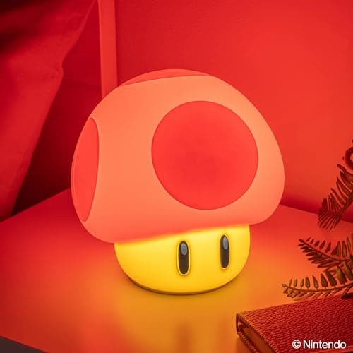 Paladone Super Mario Super Mushroom SquishyGlo Light – Rechargeable Silicone Night Light with 3 Brightness Levels, Official Nintendo Lamp thumbnail 3