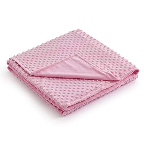 RelaxBlanket 60''x80'' Duvet Cover for Weighted Blanket | Premium Super Soft Minky Dot | Pink - Image 1