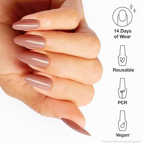 OPI xPRESS/ON Press on Nails | Long Almond Shape Nail Art | 30 Count With Glue | Instant Gel-Like Salon Manicure | Long Lasting, Reusable, Non-damaging - El Mat-Adoring You thumbnail 2