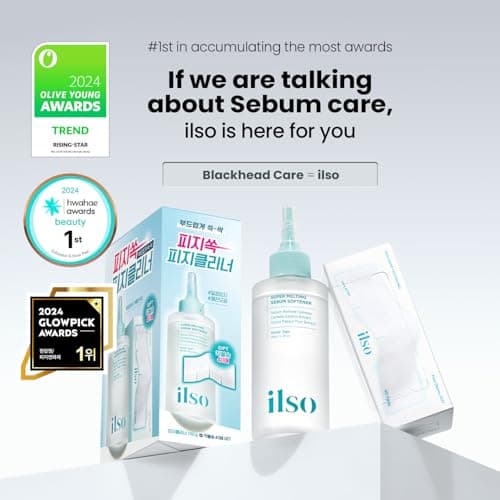 ILSO Blackhead Remover & Pore Care Bundle – Super Melting Sebum Softener (5.29 fl oz) with 40 Cotton Pads + Deep Clean Master Blackhead Remover Tool, Korean Skincare for Sebum & Pore Cleansing thumbnail 2
