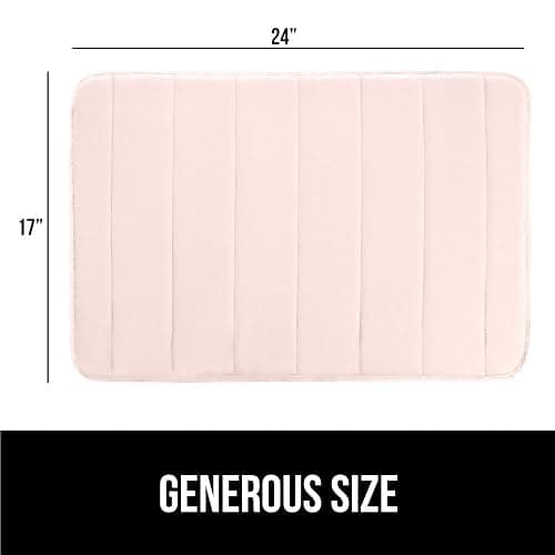 GORILLA GRIP Memory Foam Bath Mat, Soft Absorbent US Designed Bathroom Rug, Gripping Dots Machine Washable Bathmat, Cushioned Floor Mats, Shower Sink Rugs Room Décor Accessories, 24x17 Pink thumbnail 2