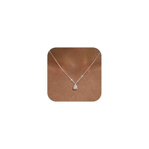 KISSCLOUD Gold Necklace for Women 14K Gold Plated Dainty Pendant Chain Puffy Heart Italian Horn Radiant Sun Compass CZ Teardrop Bow Charm Trendy Jewelry Gift - Image 1