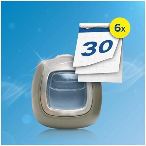 Febreze Désodorisant Voiture (2ml x6), Parfum Pureté de Coton, Combat les Odeurs Persistantes, Durée Jusqu'à 30 Jours par Diffuseur thumbnail 4