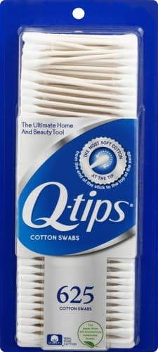 Q-tips Cotton Swabs for Hygiene and Beauty Care Original Cotton Swab Made with 100% Cotton 625 Count, White (Pack of 2) thumbnail 2