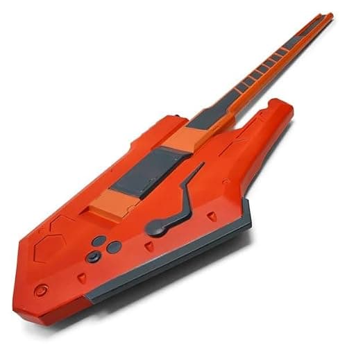 35.5” Death Electric Higgs Guitar Foam Laser Sword Weapon Replica Prop Display Perfect for Collectible Halloween Cosplay & Decoration Gift, Lightweight, and Convention-Safe Red thumbnail 4